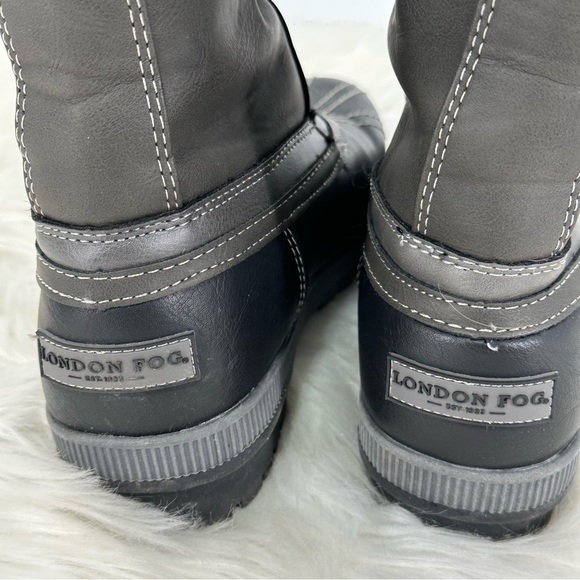 London Fog LFW-Melton winter boot with faux fur trim - Picture 6 of 11